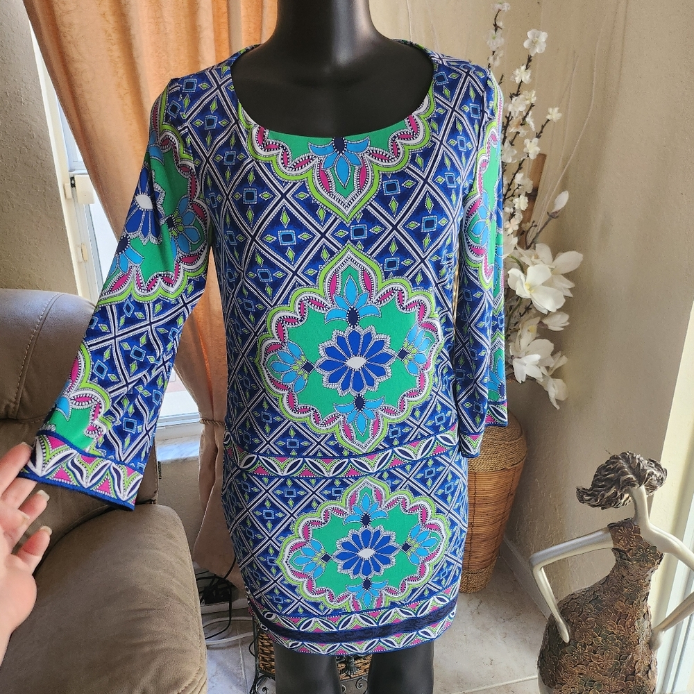 Laundry by Shelli Segal Printed Shift Dress size XS - Picture 2 of 4
